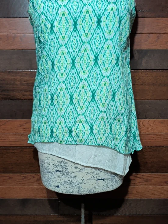 AB Studio Green Patterned Sleeveless Camisole - Picture 3 of 10